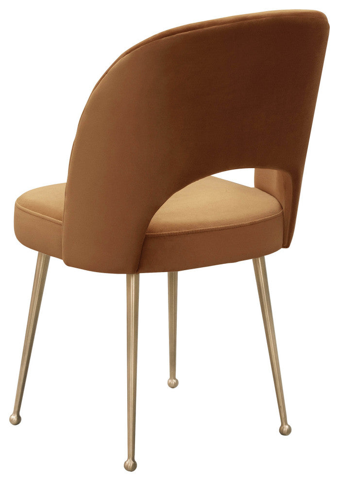 Swell Velvet Chair, Cognac