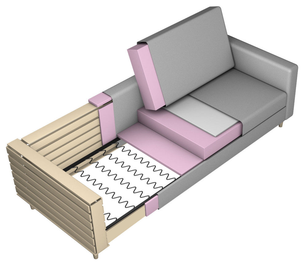 Costway Modern Fabric Couch Sofa Love Seat Upholstered Bed Lounge 2-Seater New