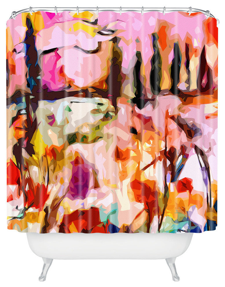 Ginette Fine Art Abstract Tuscany Shower Curtain