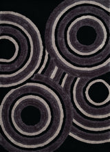 United Weavers Finesse Records Geometric Rug, Black (2100-20570), 1'10"x3'0"