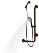 Pulse ShowerSpasSpas Ergo Slide Bar, Oil Rubbed Bronze, Right