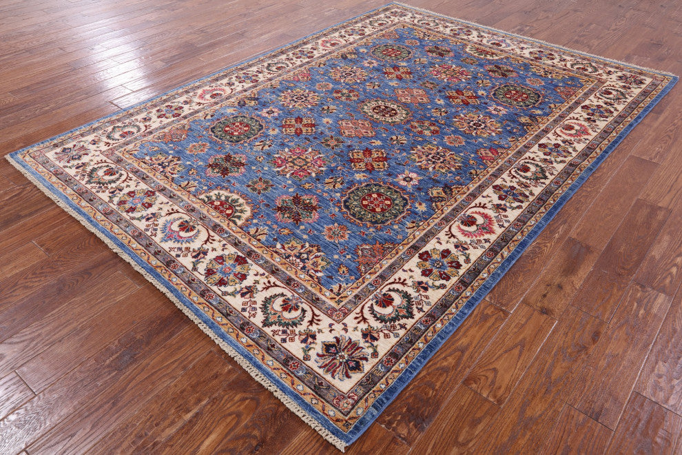 6' 9" X 9' 6" Hand-Knotted Persian Tabriz Wool Rug Q7616