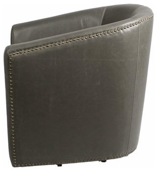 Ernest Bonded Leather Swivel Chair, Gray