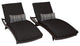 Belle Curved Chaise Set of 2 Outdoor Wicker Patio Furniture Black