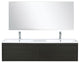 Sant Contemporary 60" Iron Charcoal Double Bathroom Vanity Set, Labaro Rose Gold