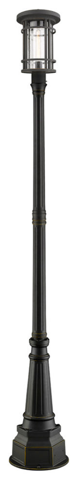 Jordan 1 Light Outdoor Post Mount in Oil Rubbed Bronze (564P Post - incl.)