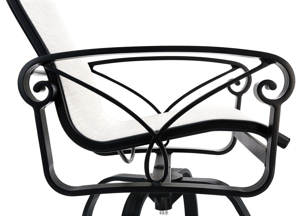 Palazzo Sling High Back Swivel Balcony Stool, Regular