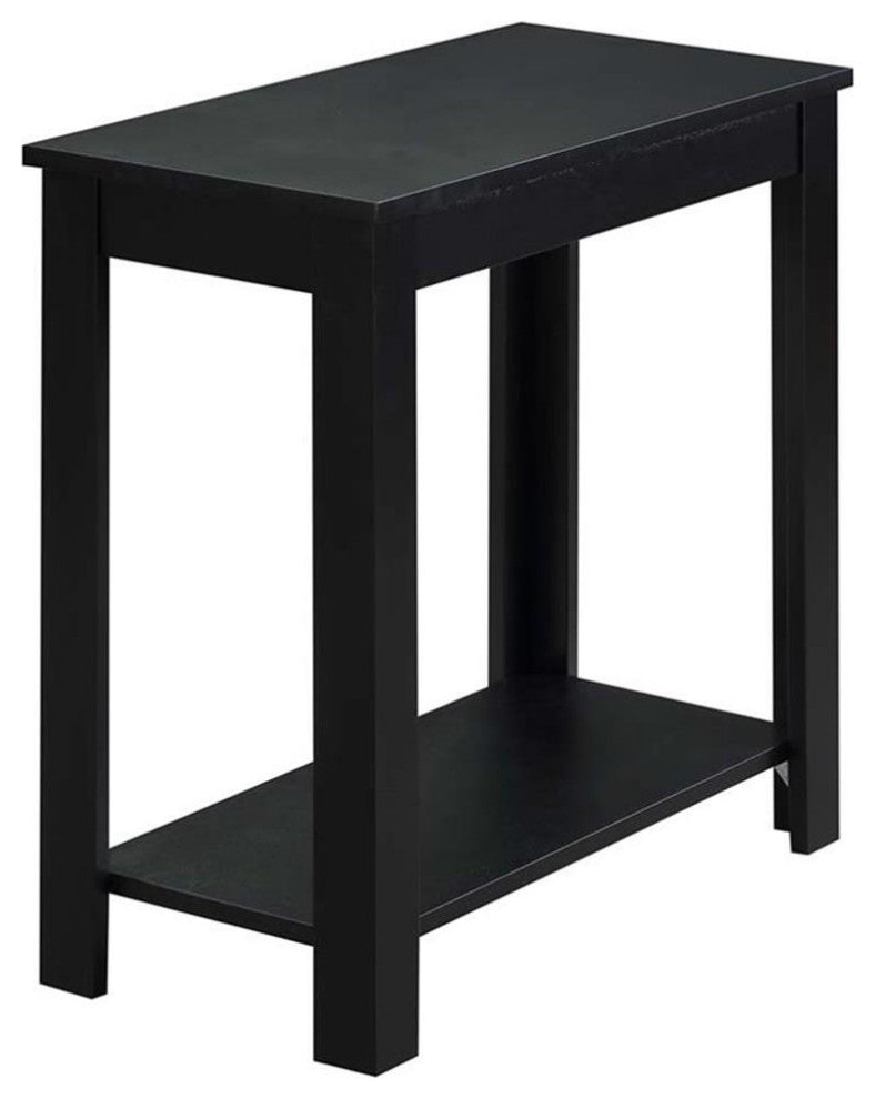 Convenience Concepts Designs2Go Baja Chairside End Table in Black Wood Finish