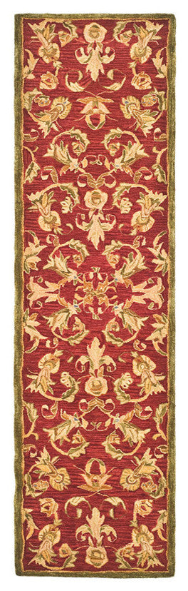 Safavieh Anatolia an527a Rug, Burgundy/Sage, 6'0"x6'0" Round