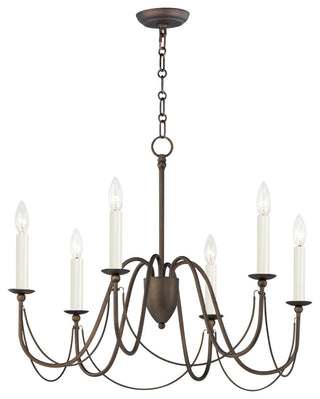 Maxim Lighting Plumette 6-Light Chandelier, Chestnut Bronze, 12166CHB
