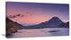 Sunset at Mount Fuji and Lake Motosu, Modern Landscape Canvas Art, 32"x16"