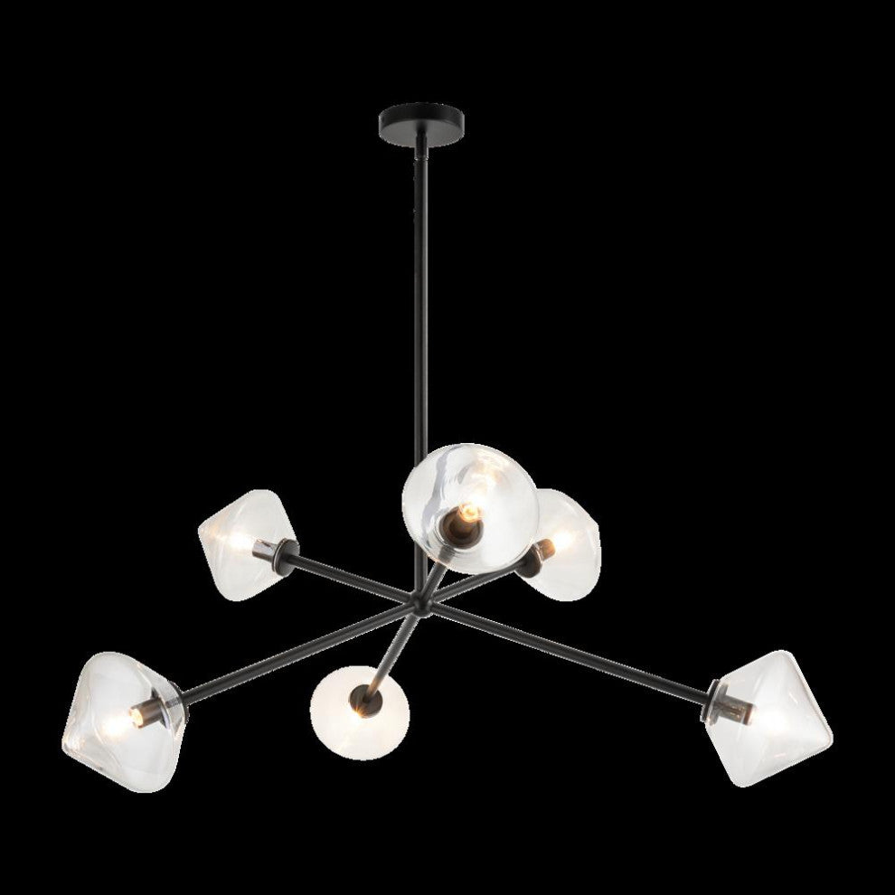Matteo Lighting C81746BKCL Pendant, Black Finish