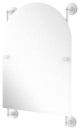 Prestige Que New Arched Top Frameless Rail Mounted Mirror, Matte White