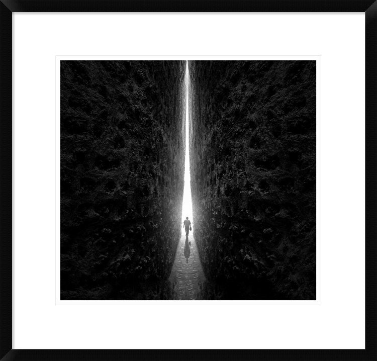 "This Way" Framed Digital Print by Sulaiman Almawash, 24x23"