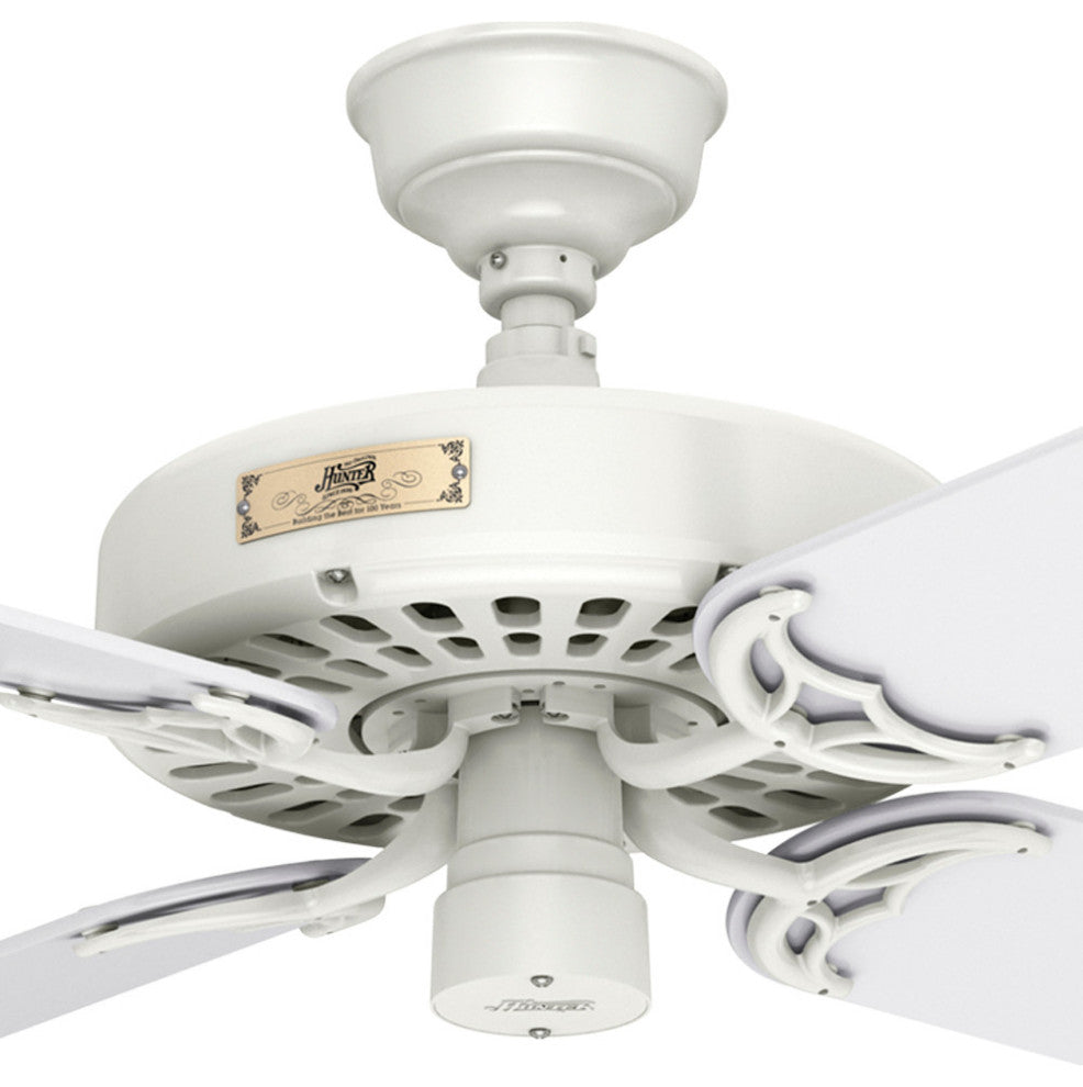 Hunter Fan Company 52" Outdoor Orig White Blades White Ceiling Fan