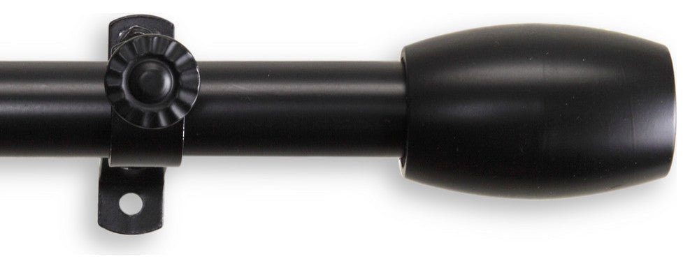 Julie Multi Angle Ceiling Rod 48-84", Black, Three Sided
