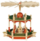 Richard Glaesser 2-Tier Pyramid With Nativity Scene- Stained Finish