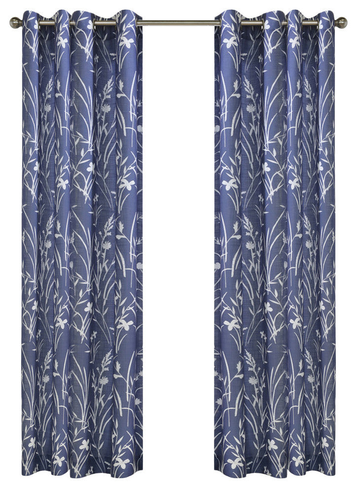 Bradford Grommet Curtain Panel 52 x 108 in Blue