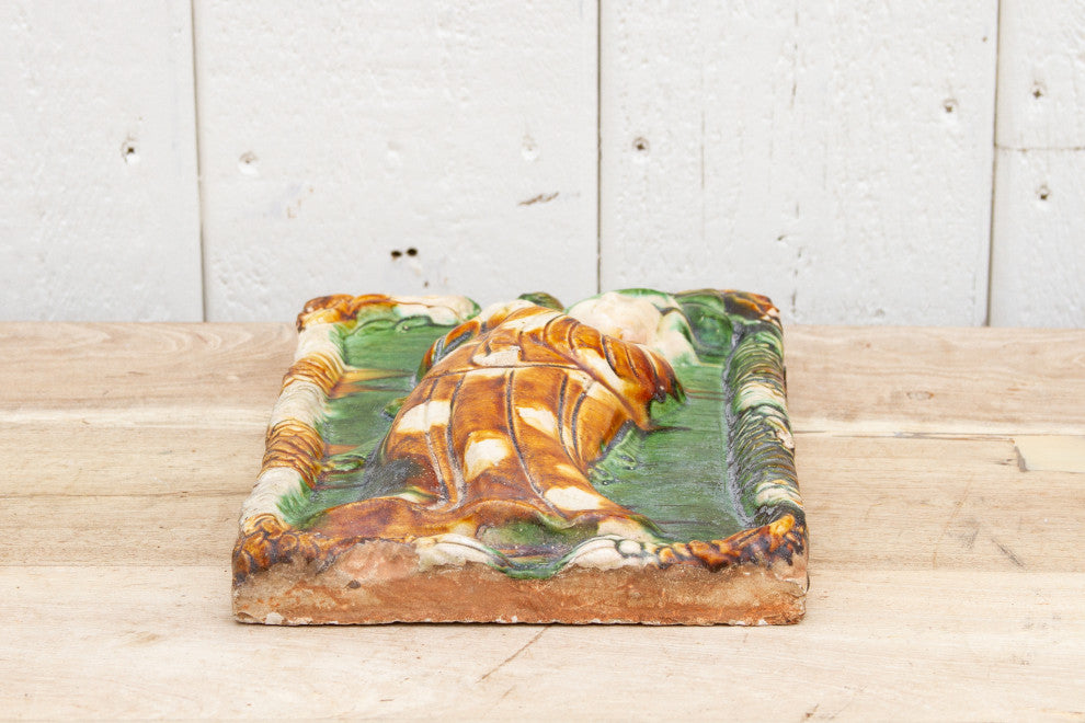 Chinese Sancai Glazed Terracota Tile