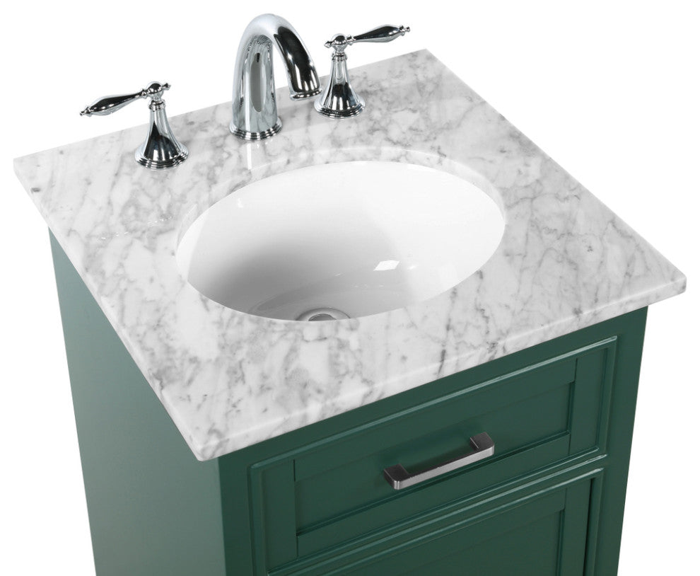 Amber Single Bathroom Vanity, Blue, Green, 19"