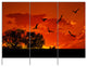 African with Warm Sunset, African Canvas Print, 36x28, 3 Panels
