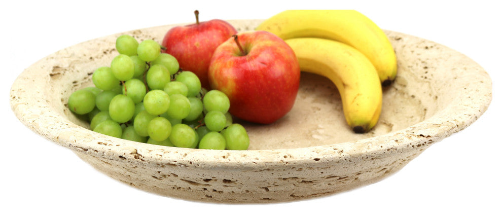 Travertine Marble Centerpiece Bowl, 16"x3"