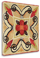 "Bohemian Rooster Tile Square I" By Daphne Brissonnet, Gallery Wrap Canvas