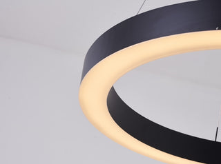 LED Chandelier, Matte Black