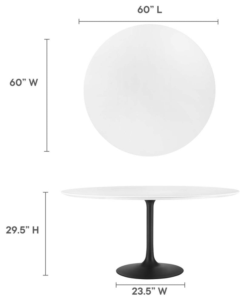 Lippa 60" Round Wood Dining Table