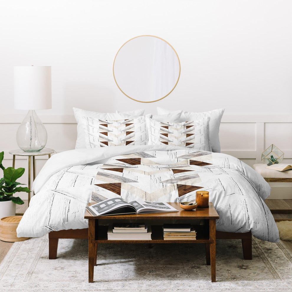 Iveta Abolina Geo Wood 4 Duvet Cover Set, Twin XL