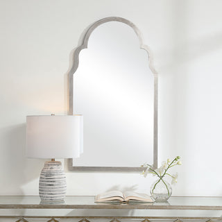 Moroccan Inspired Cathedral Arched 37" x 21" Vanity Bathroom Wall Mirror