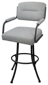 Swivel Counter Metal Bar Stool, Hemsath Slate - Grey, 30"