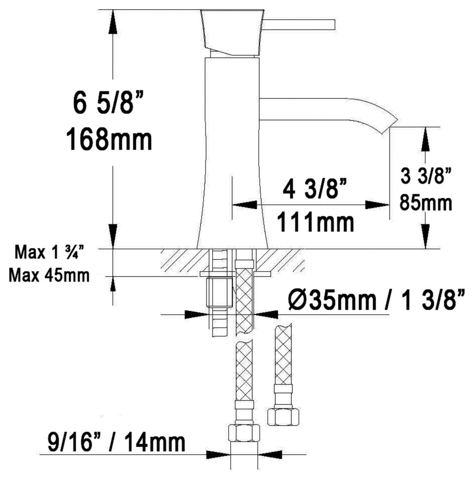 Alessia Bathroom Faucet, Chrome