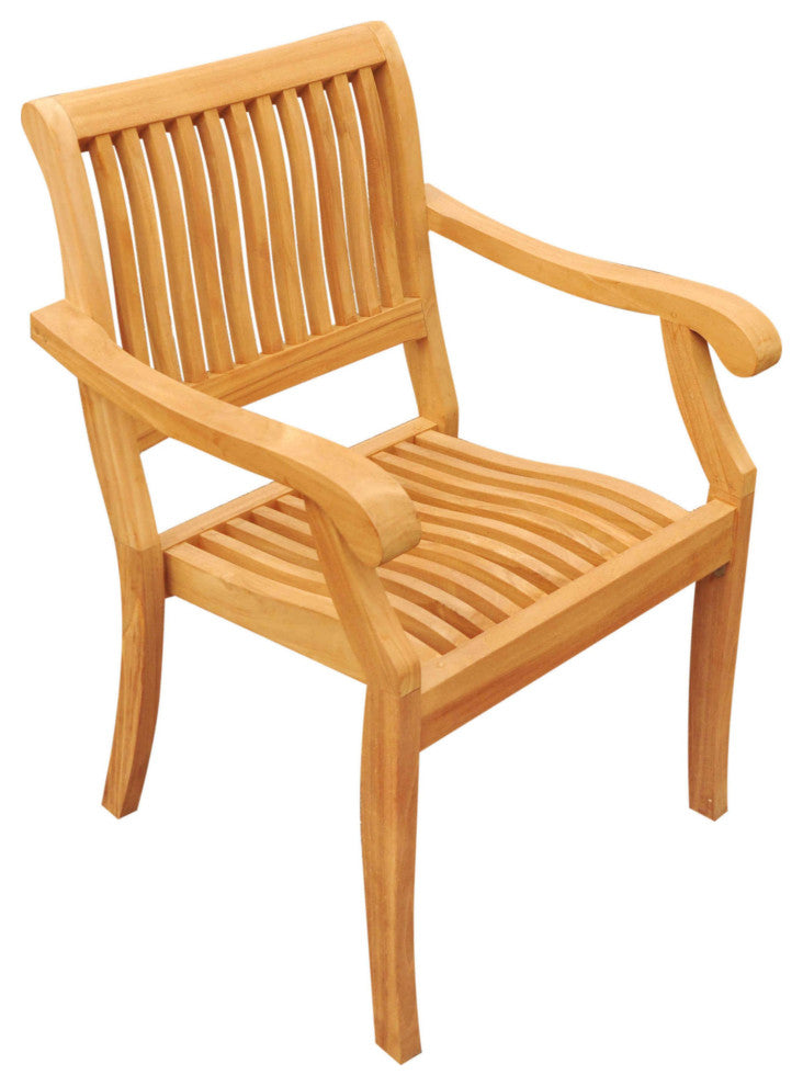 11-Piece Outdoor Teak Dining Set: 117" Masc Rectangle Extn Table, 10 Arbor Chair
