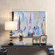 Rainy Forest Abstract Wall Art 24x32 With Silver Frame, Multi Color