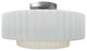 Radiance Medium Tier Pleated Semi-Flush, Gloss White Frame, Brushed Nickel, LED