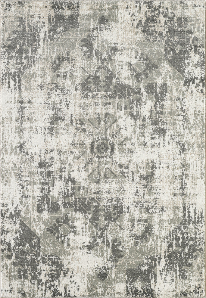 Abani Urbana URB100A Bohemian Grey Beige Distressed Area Rug