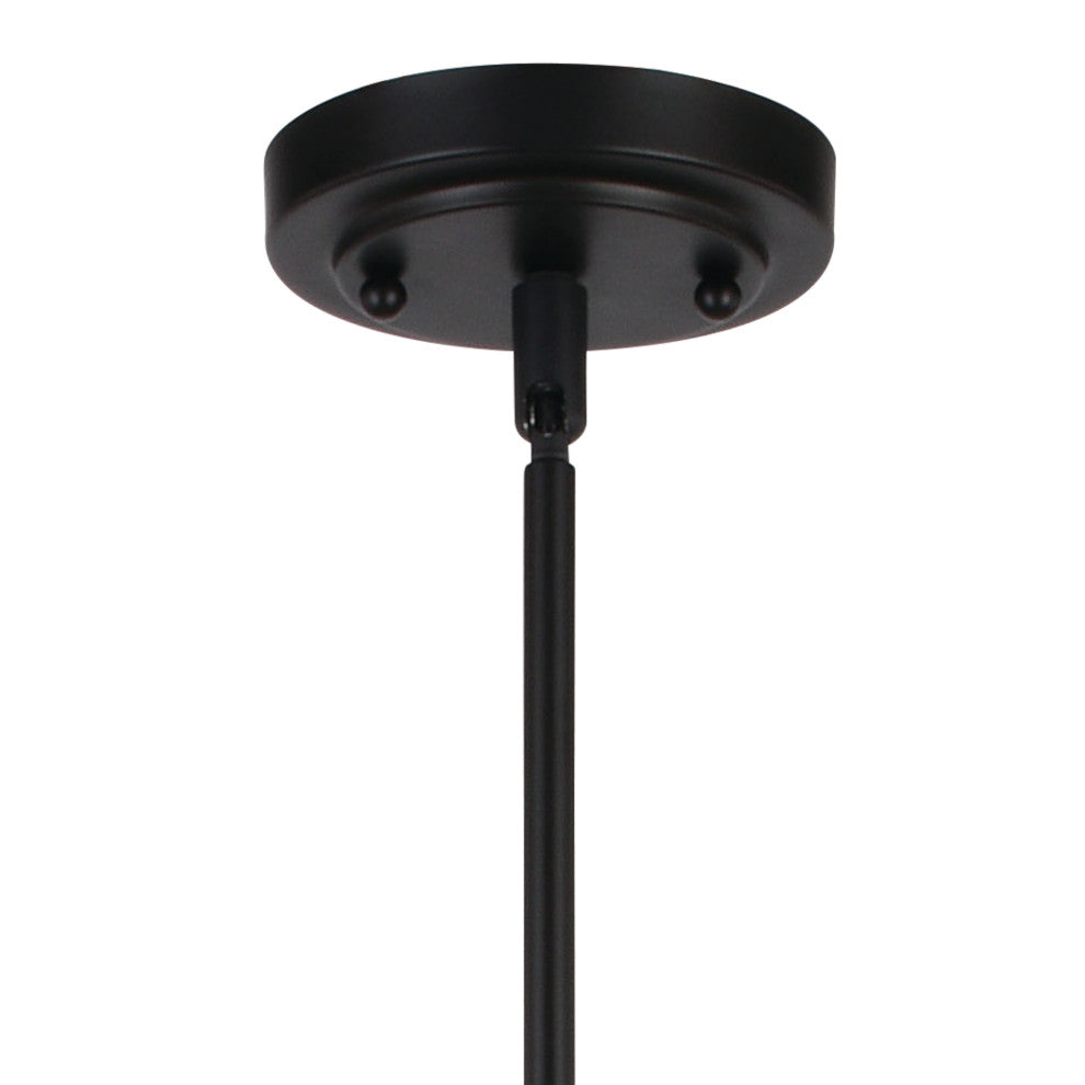 Akron 35.75" 3 Light Linear Chandelier Oil Rubbed Bronze and Matte White