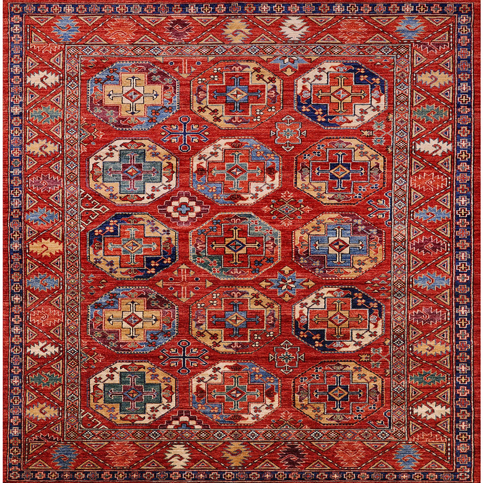 Ahgly Company Indoor Square Mid-Century Modern Area Rugs, 5' Square