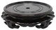 Chinese Round Lotus Wooden Vase Stand, 4"