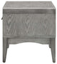 Platform Bed Nightstand Set, Twin Size, Wood, Gray, Modern Farmhouse