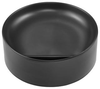 Beau 16.5" Round Vessel Bathroom Sink, Matte Black