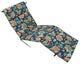 72"X24" Patterned Polyester Outdoor Chaise Lounge Cushion, Telfair Peacock