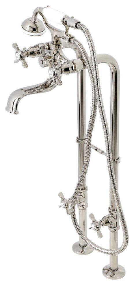 CCK246K6 Freestanding Tub Faucet Package With Supply Line, Polished Nickel