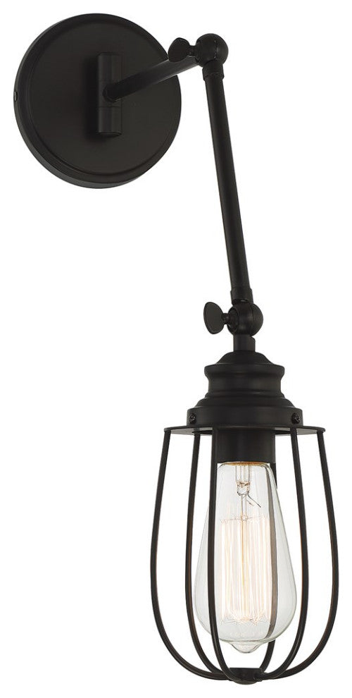 Savoy House Meridian 1-Light Wall Sconce M90022MBK, Matte Black