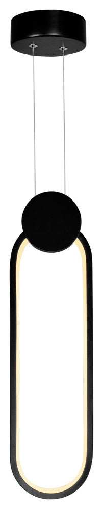 Pulley 4 in LED Black Mini Pendant