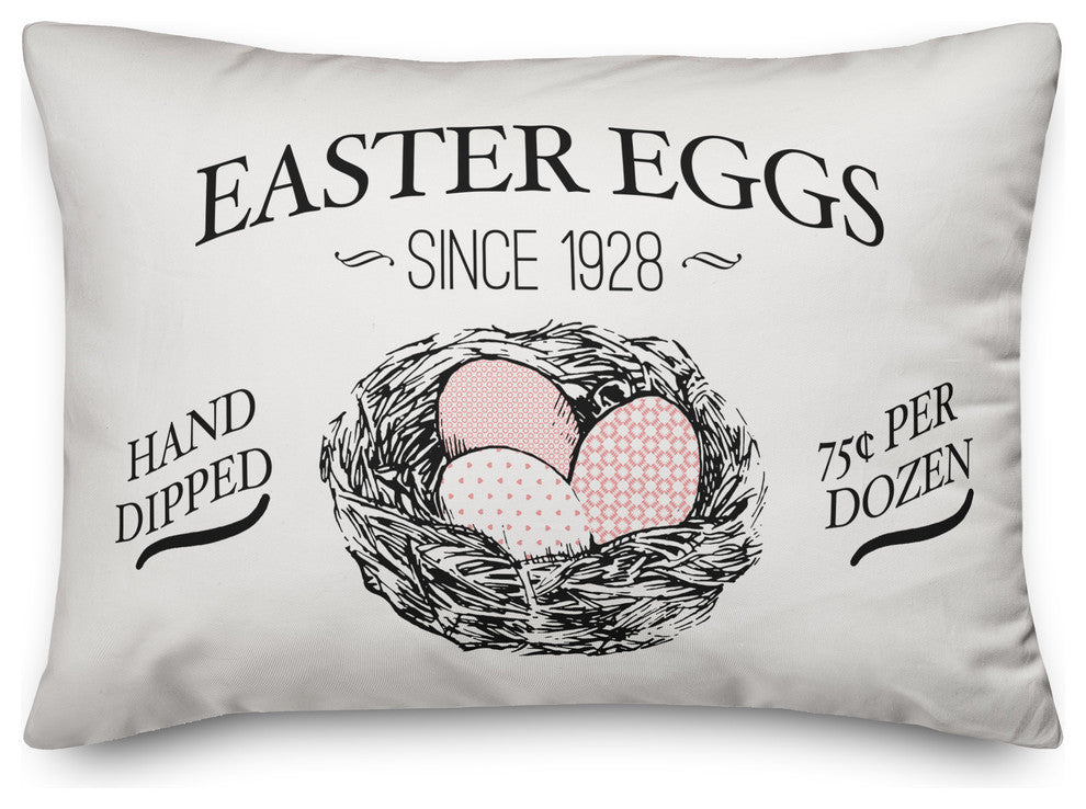 Vintage Easter Eggs 14x20 Lumbar Pillow