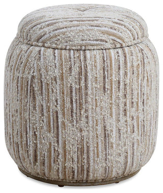 Uttermost 23876 Dialogue 18"W Pouf - Tan / Brown