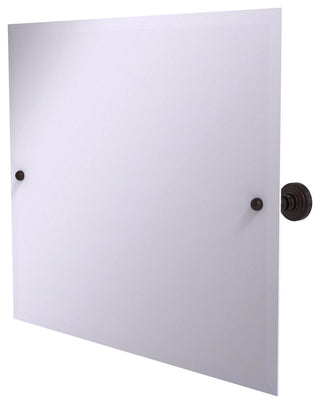 Frameless Landscape Beveled Edge Tilt Mirror, Antique Bronze