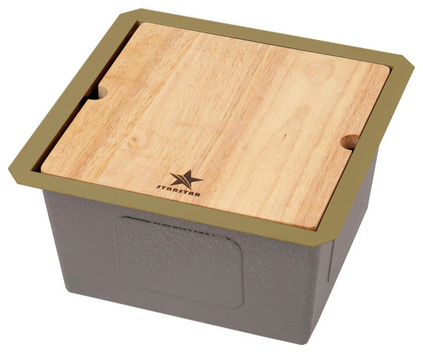 Workstation Undermount Single Bowl Matte Gold Stainless Kitchen Sink
